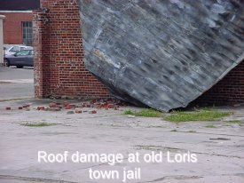 Roof damage at old Loris town jail