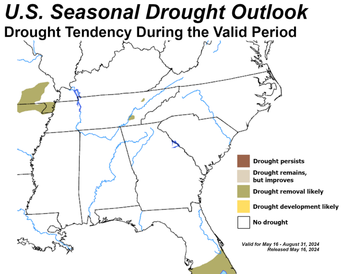 Summer Drought Outlook from CPC