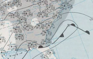 Surface weather map for January 8, 1973