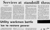Wilmington Star-News from January 10, 1973: "Services at Standstill Throughout City"