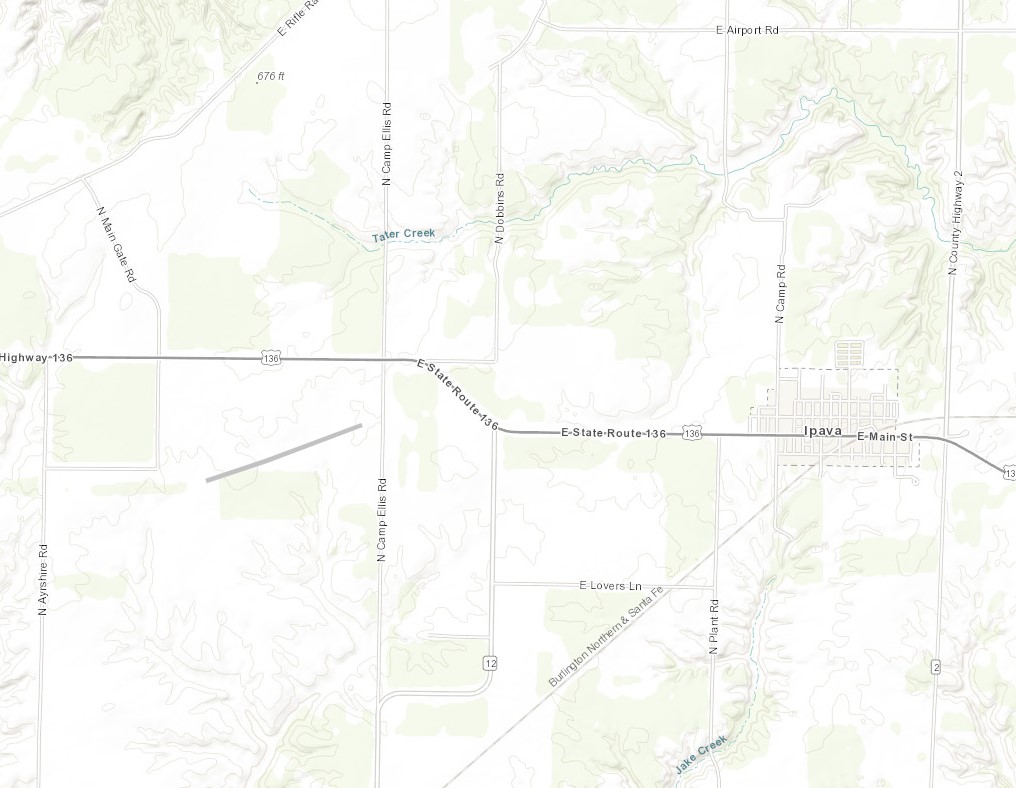 Track map of Table Grove tornado #2