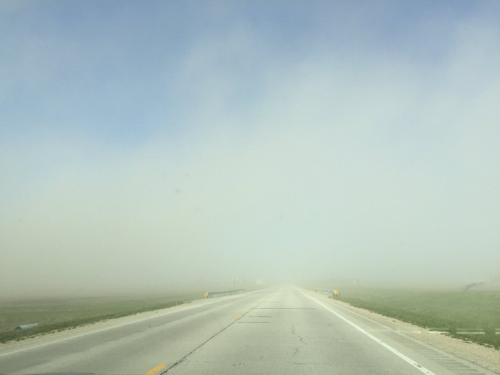 Blowing dust near Windsor.  Photo by Everett Lau