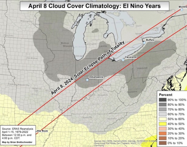 Image of April 8th cloud cover climatology during El Nino years. Image courtesy of Brett Brettschneider, NWS Alaska Region.