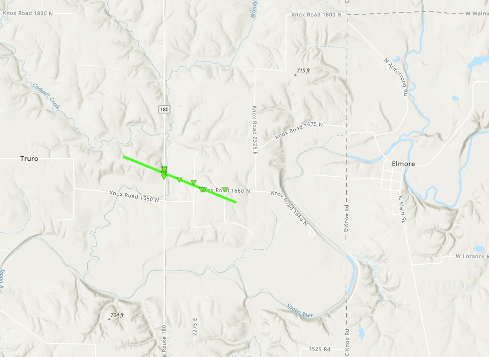 Track Map for Elmore tornado