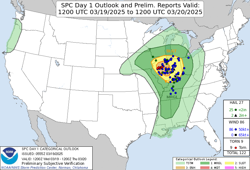 SPC Day 1 Wind Outlook