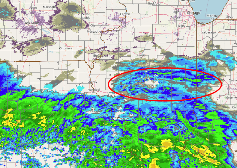 6 am radar image from January 5th