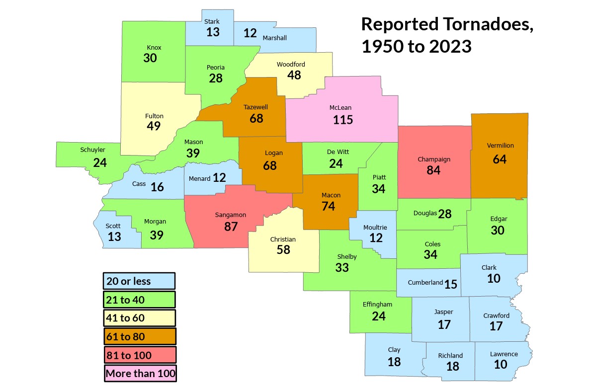 Tornadoes since 1950