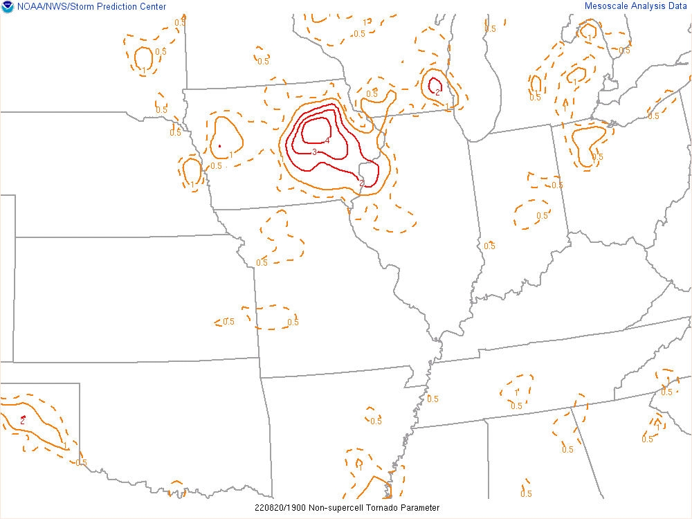 Environment - Non-Supercell Tornado Parameter at 3:00 PM EDT