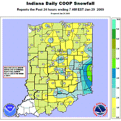 Snowfall ending 7am Jan 29