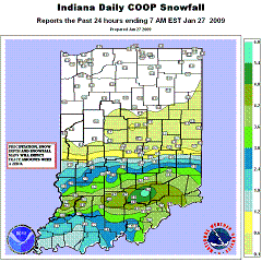 Snowfall ending 7am Jan 27