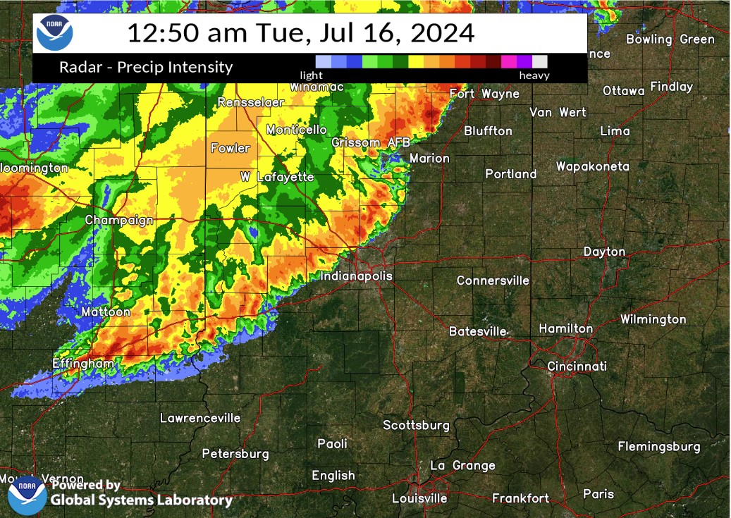 Radar Image at 12:50 AM