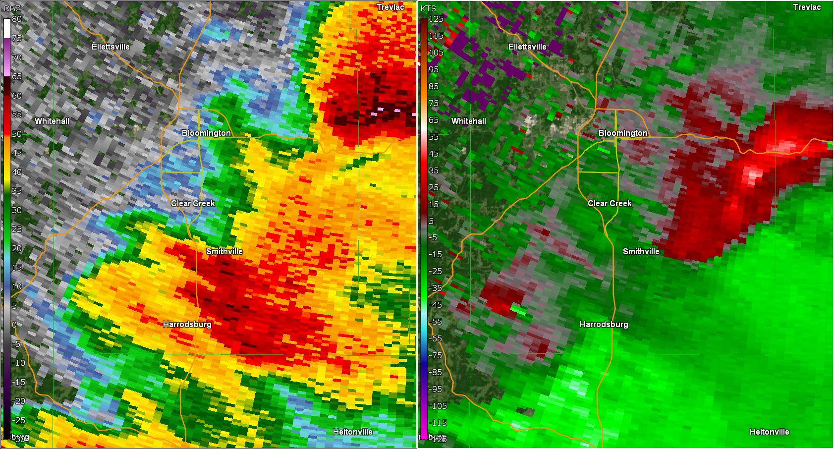 Radar/Storm Relative Velocity Image