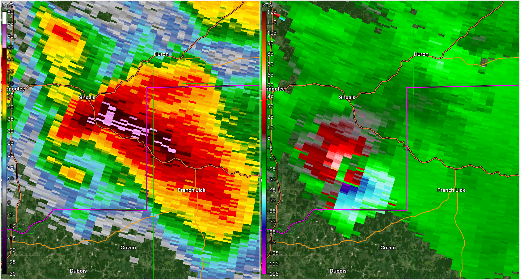 Radar/Storm Relative Velocity Image