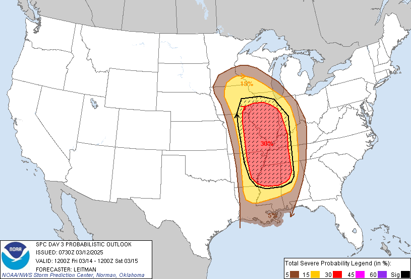 SPC Day 3 Probabilistic Outlook