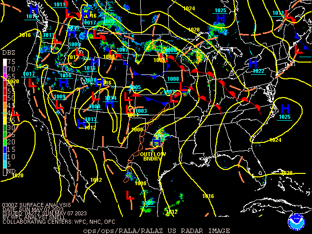 Environment - Surface Map at 11pm EDT May 6
