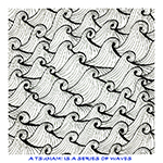 9065426 seamless monochrome green hand drawn background with waves eps10 thumbnail