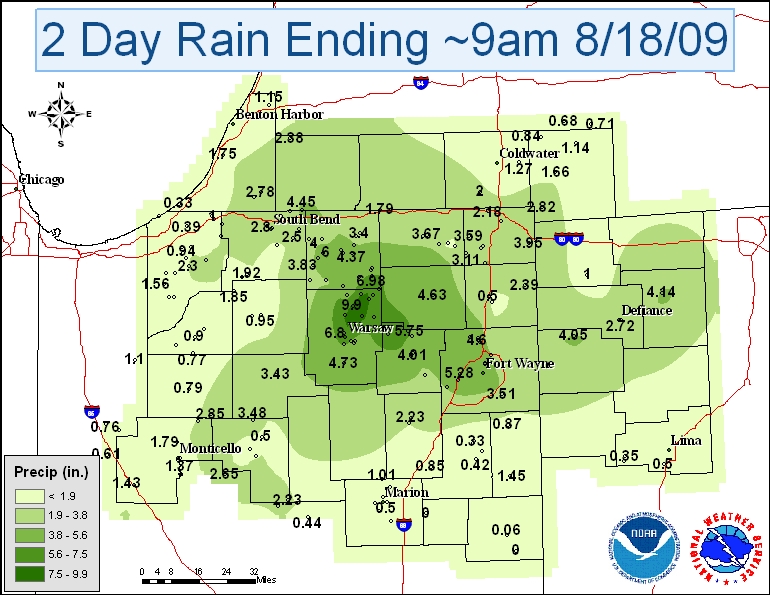 2 day rainfall totals