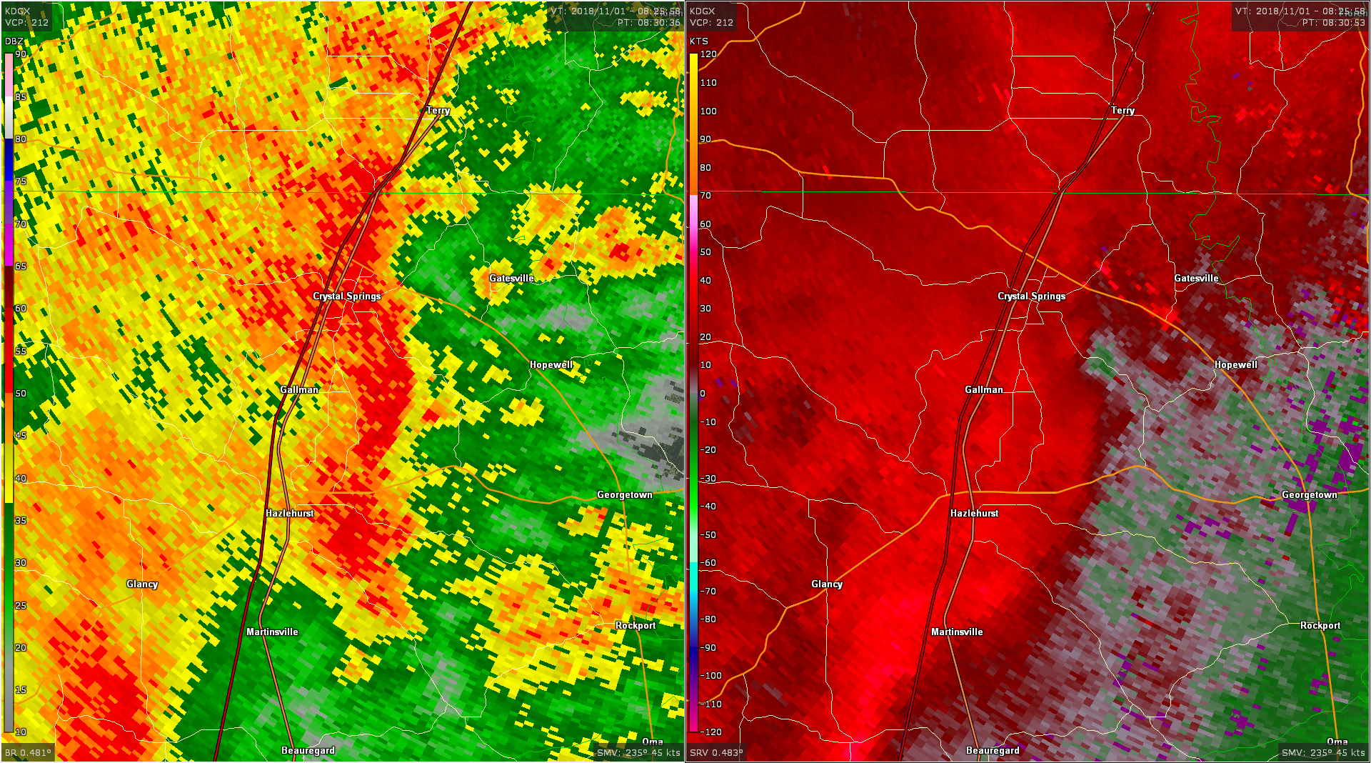 Radar - Copiah County Tornado
