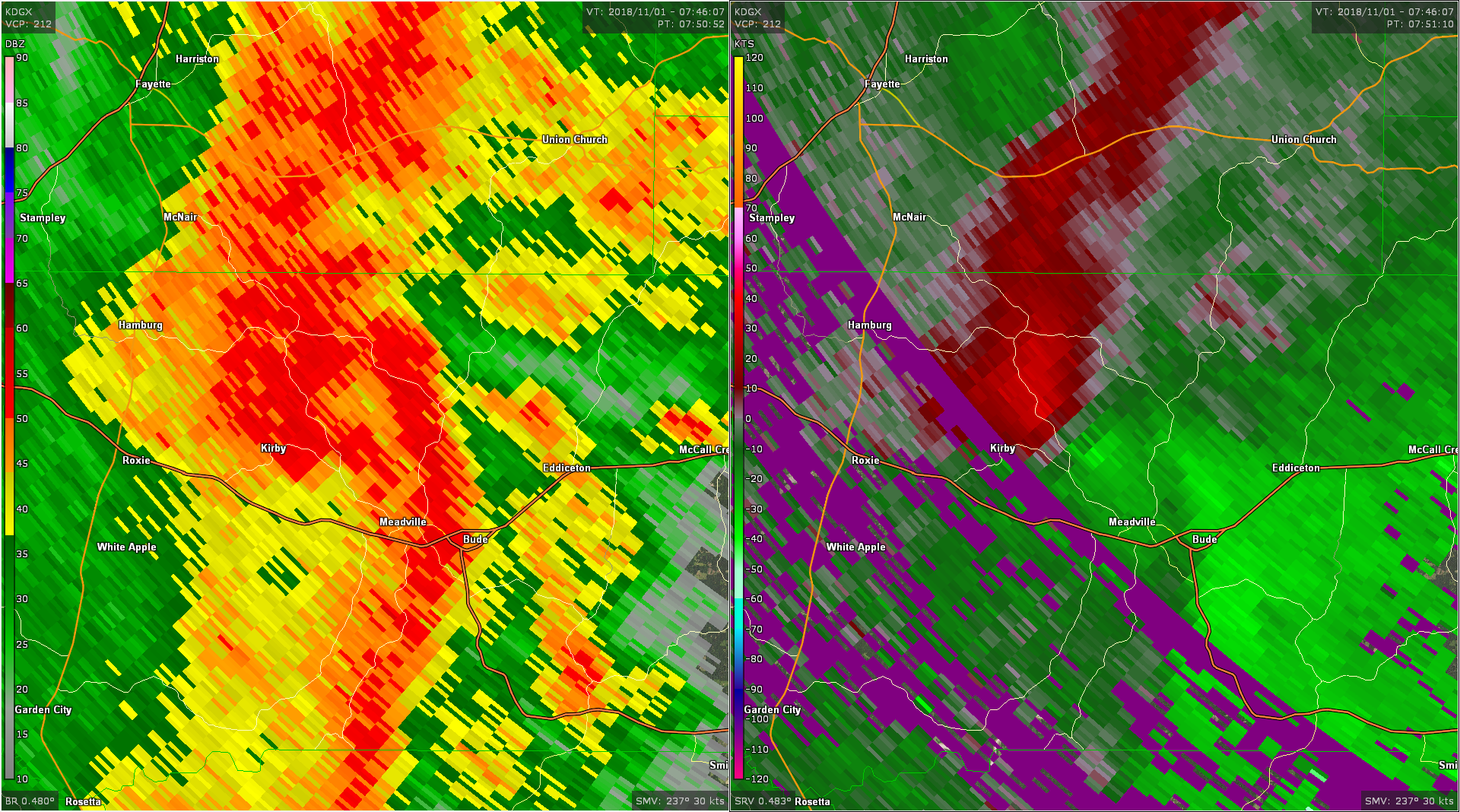 Radar - Franklin County Tornado