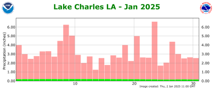 Precipitation plot for current month