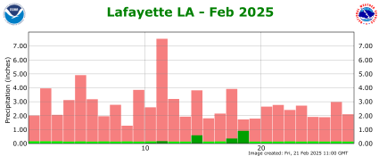 Precipitation plot for current month