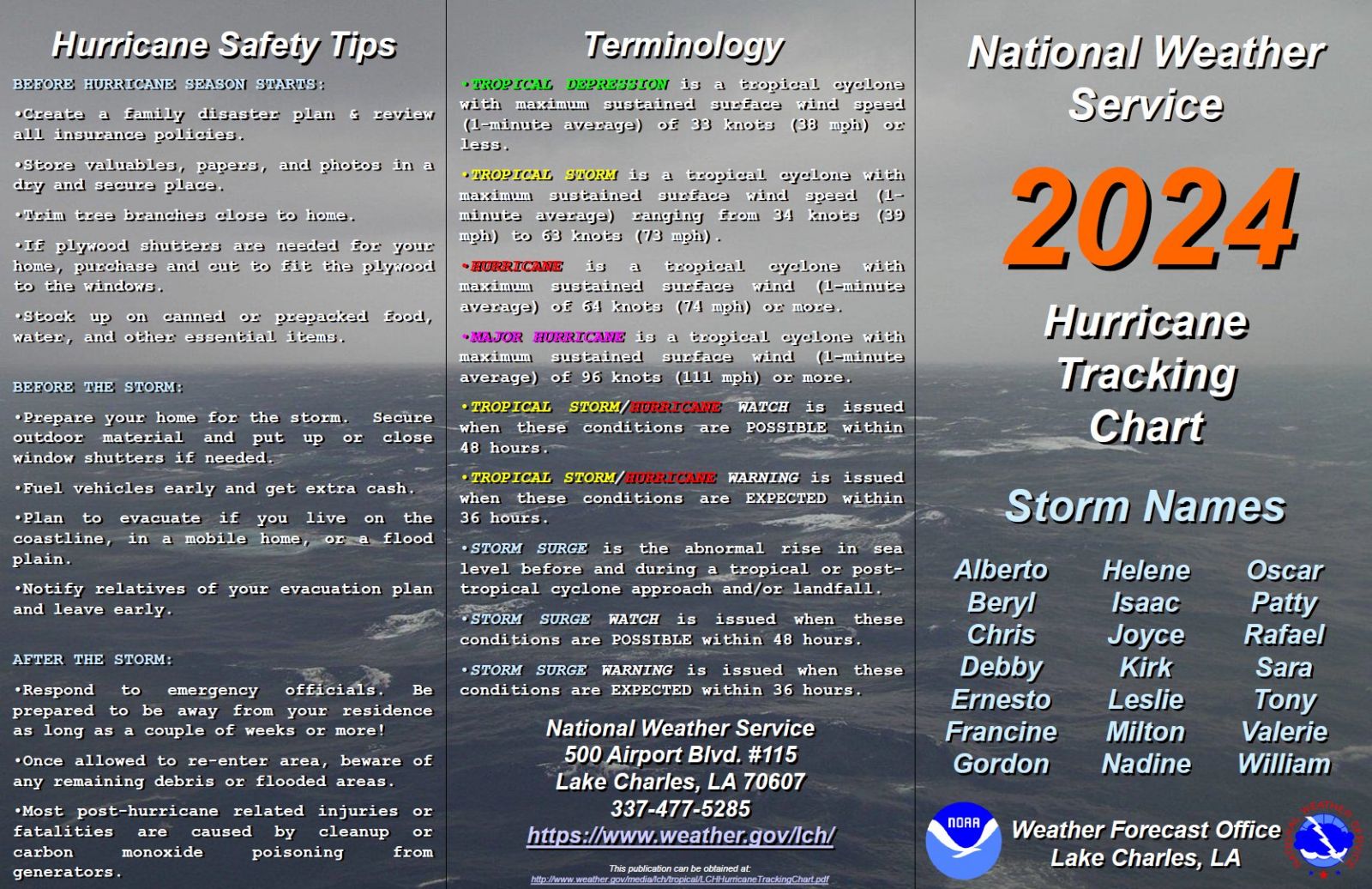 NWS Lake Charles Hurricane Guide image