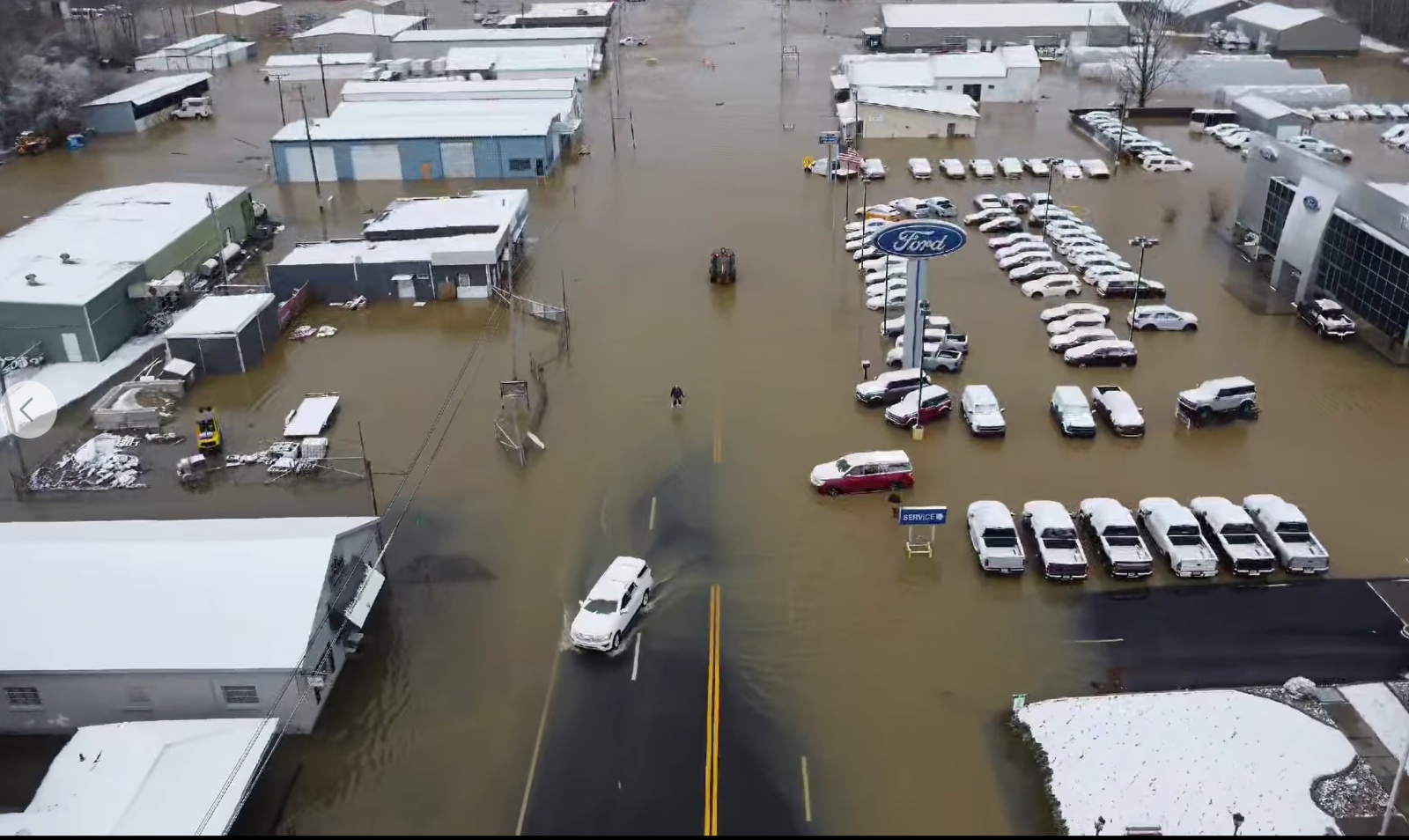 Drone footage of downtown Benton, KY. Courtesy Justin Lamb.