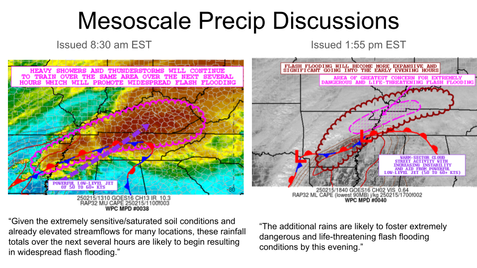 Mesoscale Precipitation Discussion from WPC issued Saturday morning.	