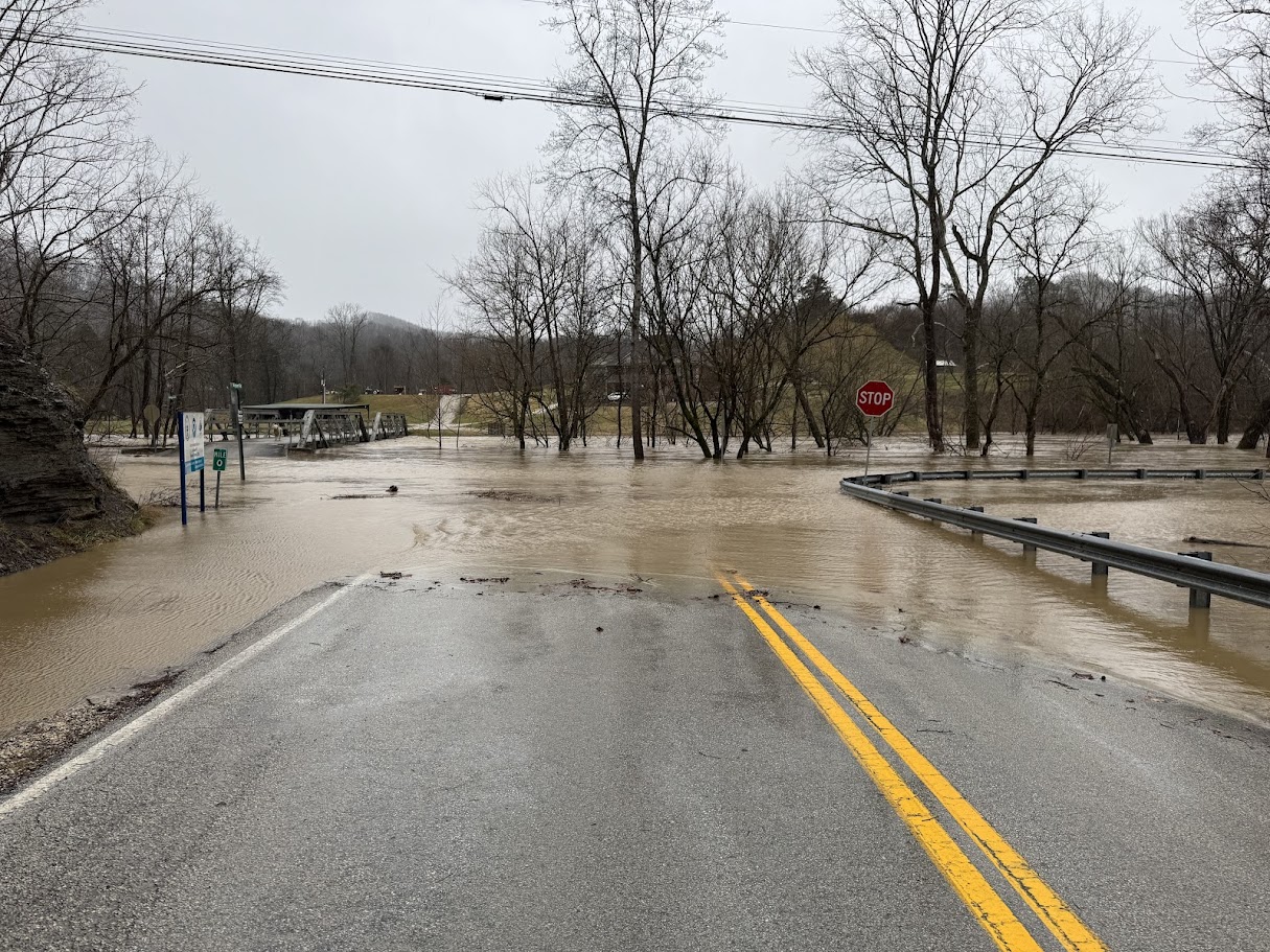 NWS Jackson - Picture at bottom of mountain from NWS Jackson Office. This is the exit route from the office. Courtesy NWS Meteorologist Alex Vorst.