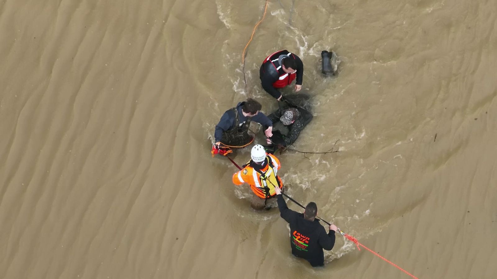 Water Rescue in Marshall County, KY. Courtesy Marshall County Sheriffs Office.	