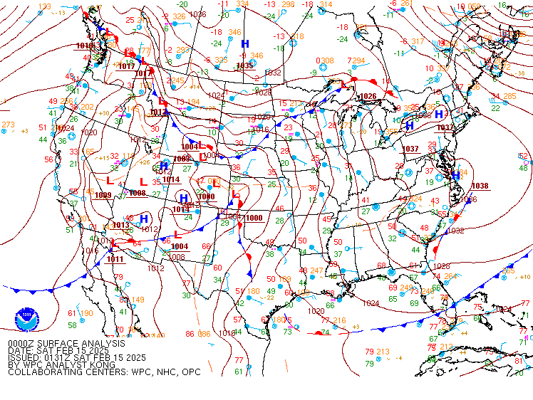 WPC Surface Analysis Friday Evening. 