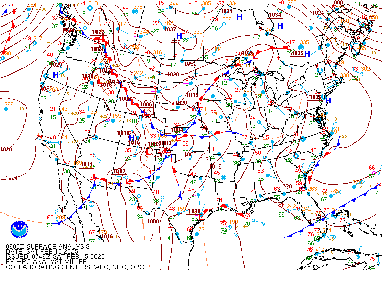 WPC Surface Analysis Friday night. 