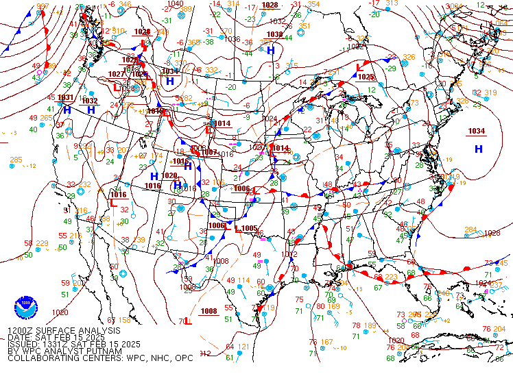 WPC Surface Analysis Saturday morning. 