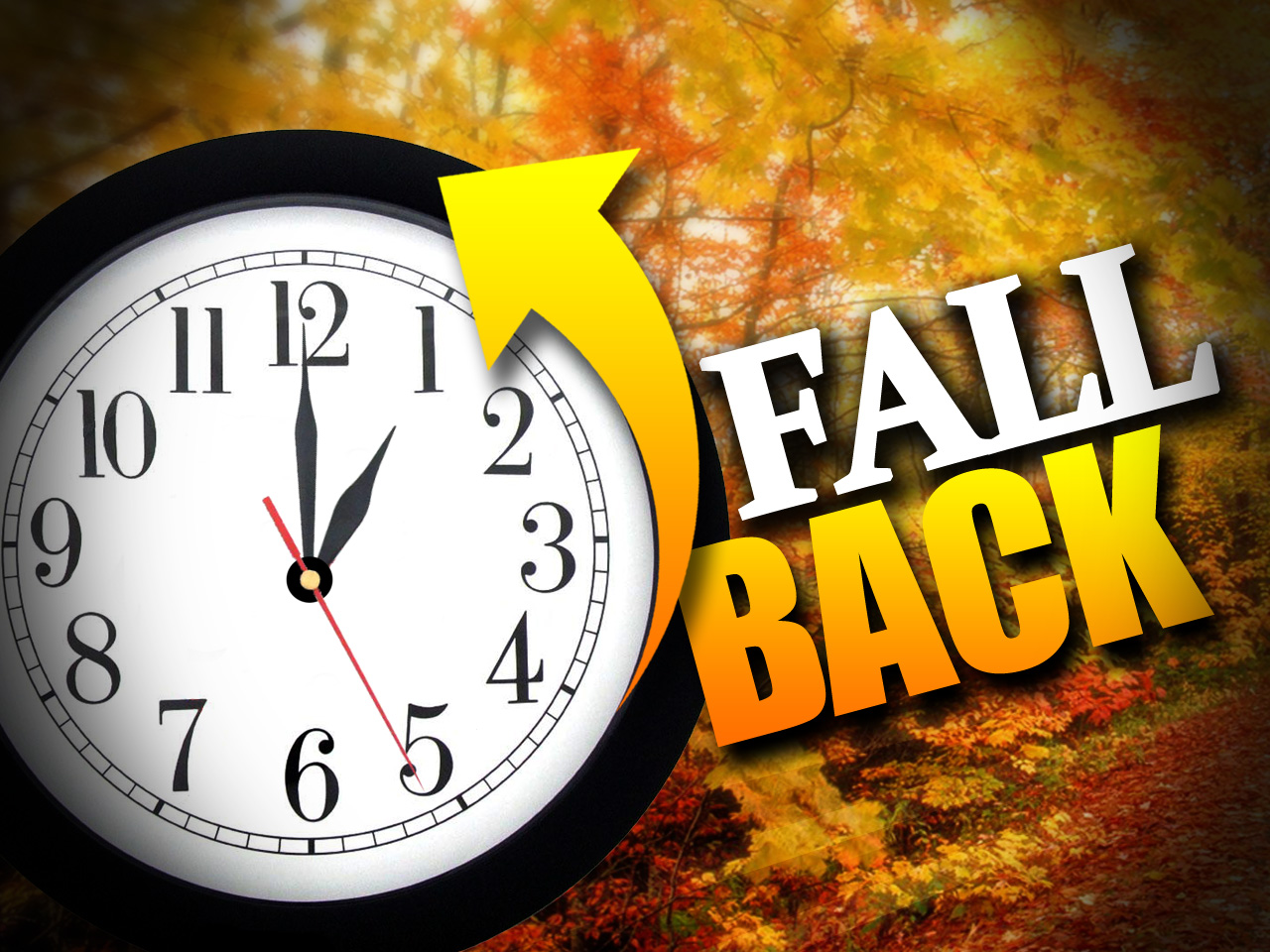 Time Change Tonight Fall Back 1 Hr