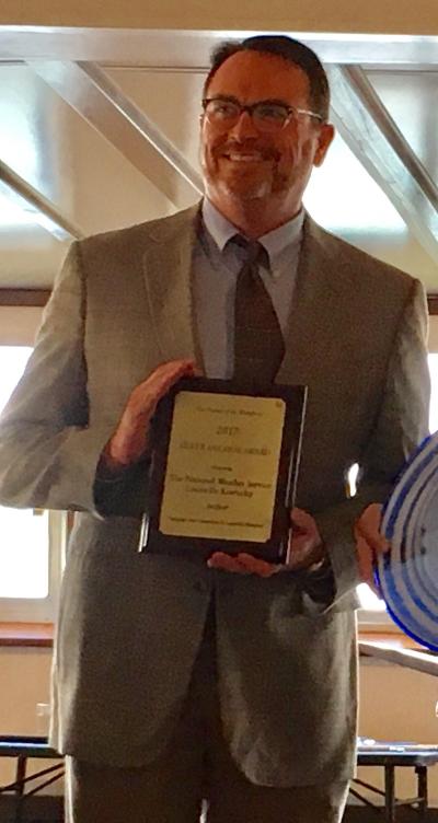 Joe Sullivan accepting Silver Anchor Award