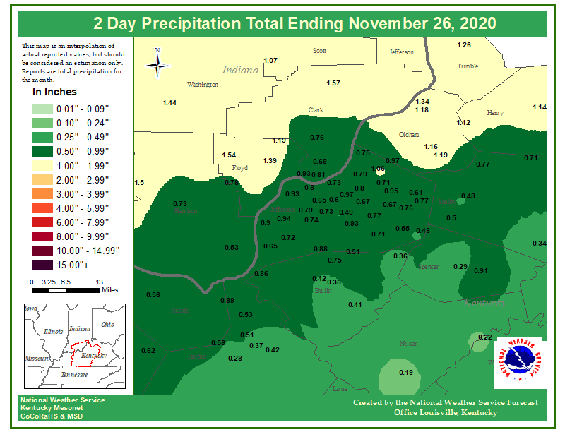 Spratly Islands Precipitation for 3 hrs ending Wednesday 22 Nov at 8am PST