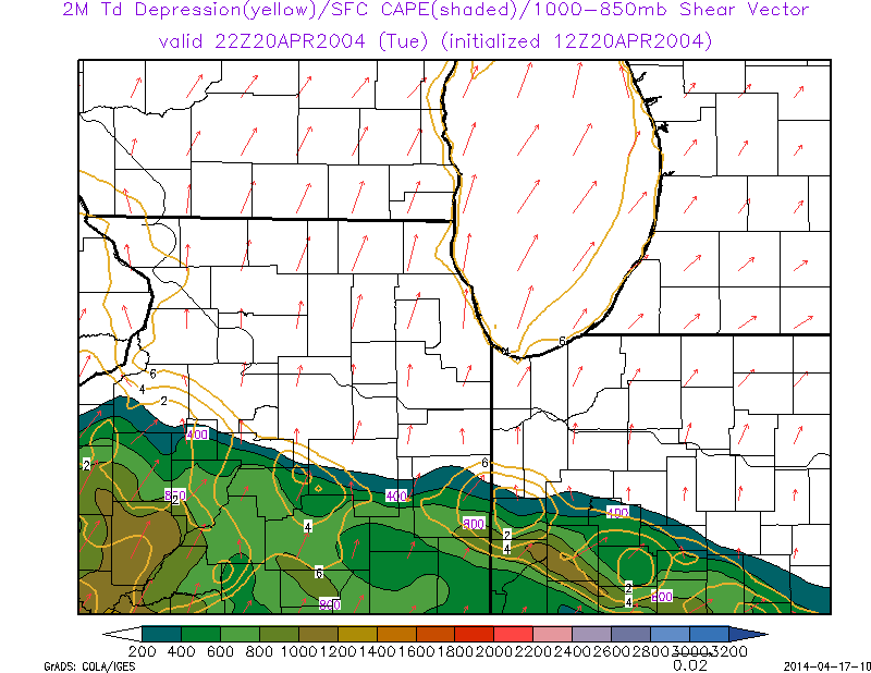 Image showing wind shear from a retrospective weather model simulation