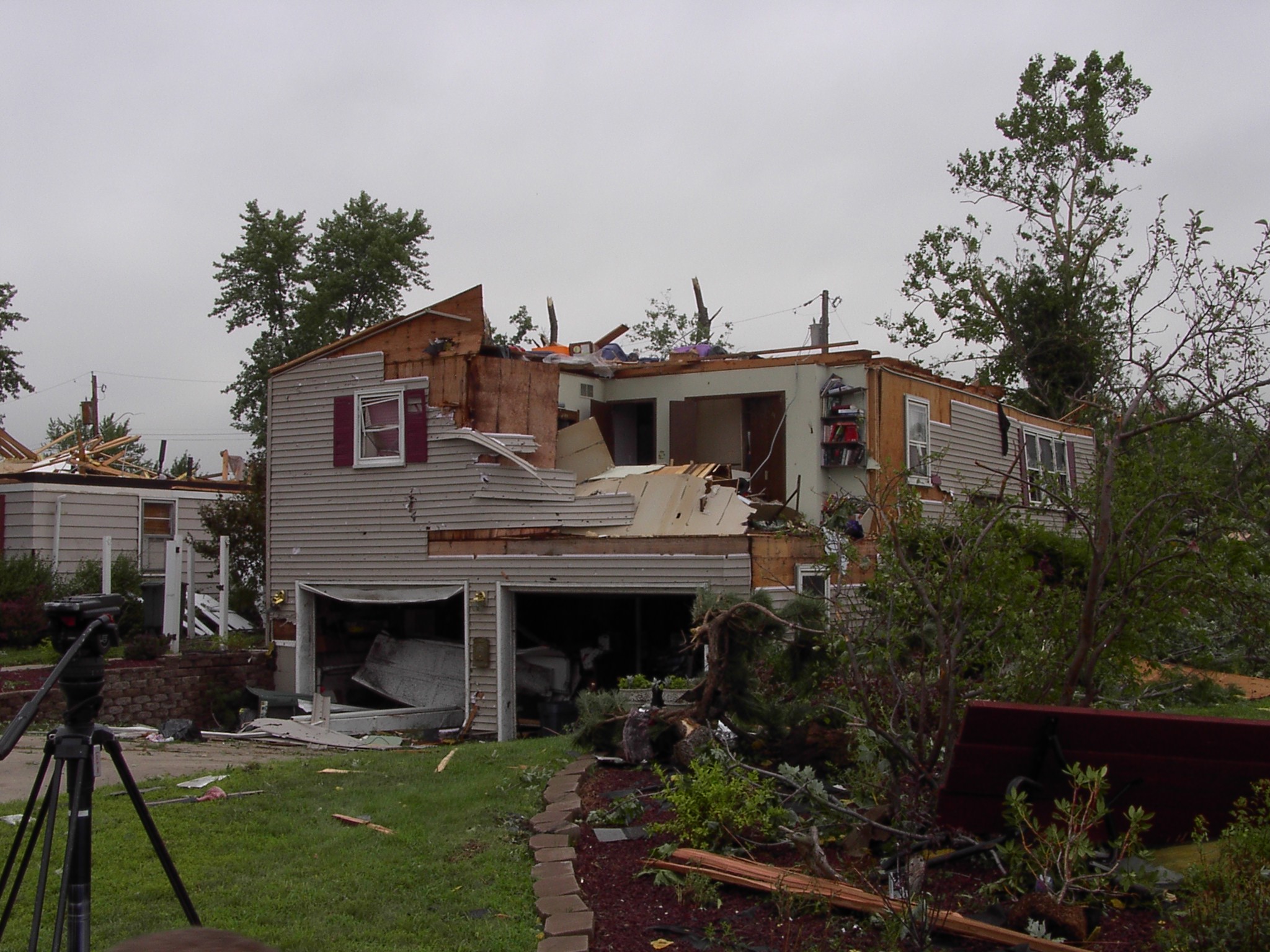 Photo showing damage from the Griffith tornado