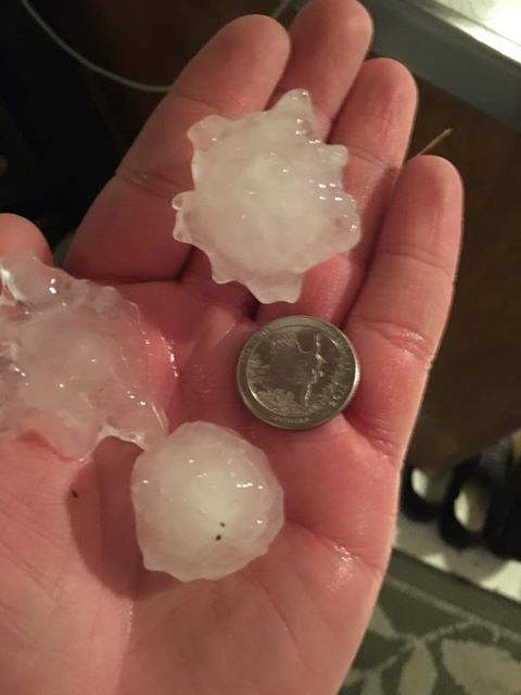 Photo showing hail that fell near Ottawa