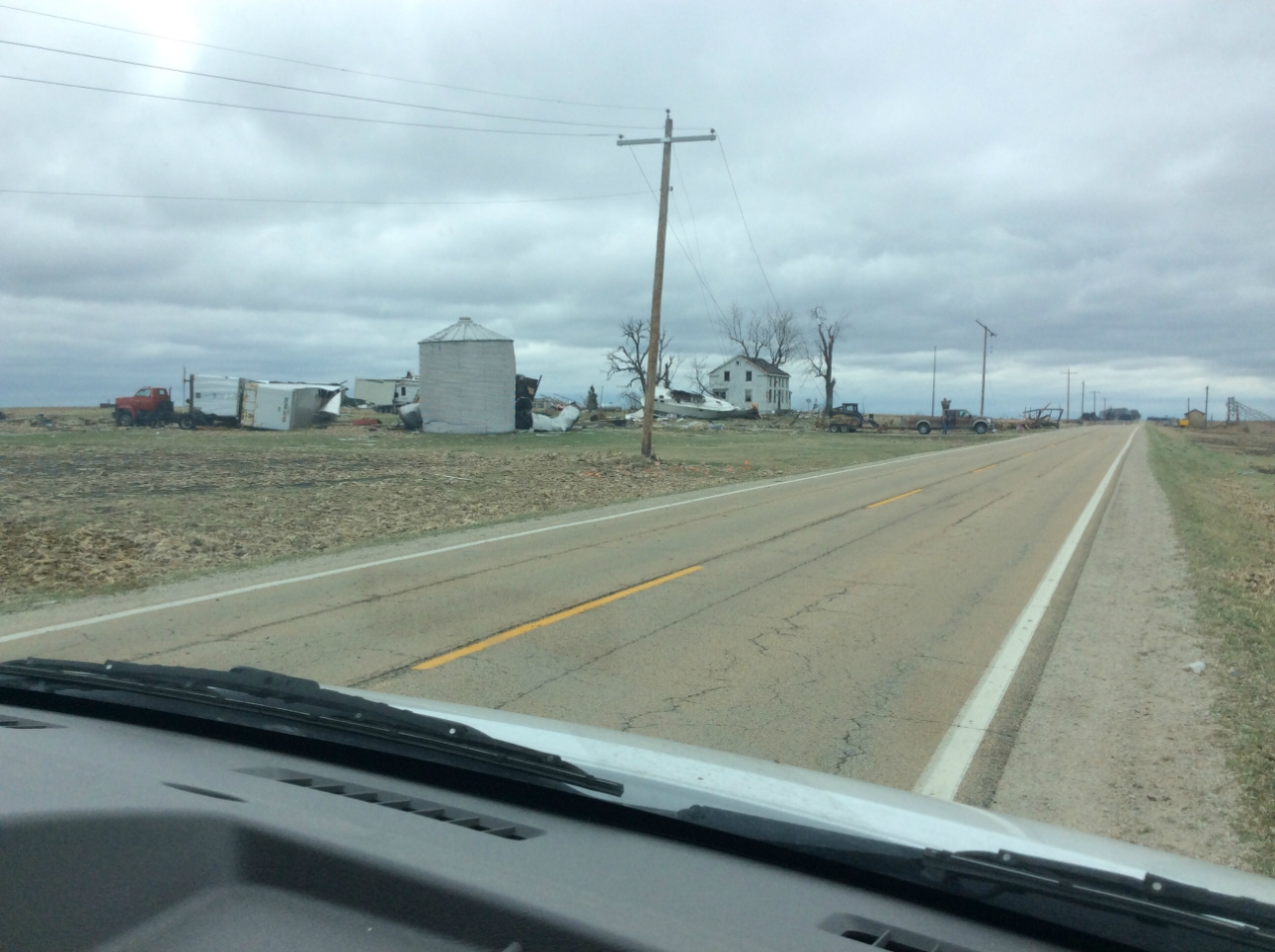 Photo showing damage from Marseilles tornado