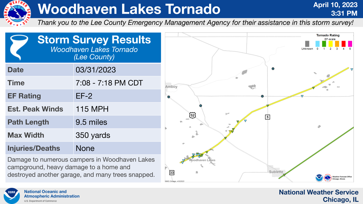 NWS Mobile on X: The first surveyed tornado was in Steelwood