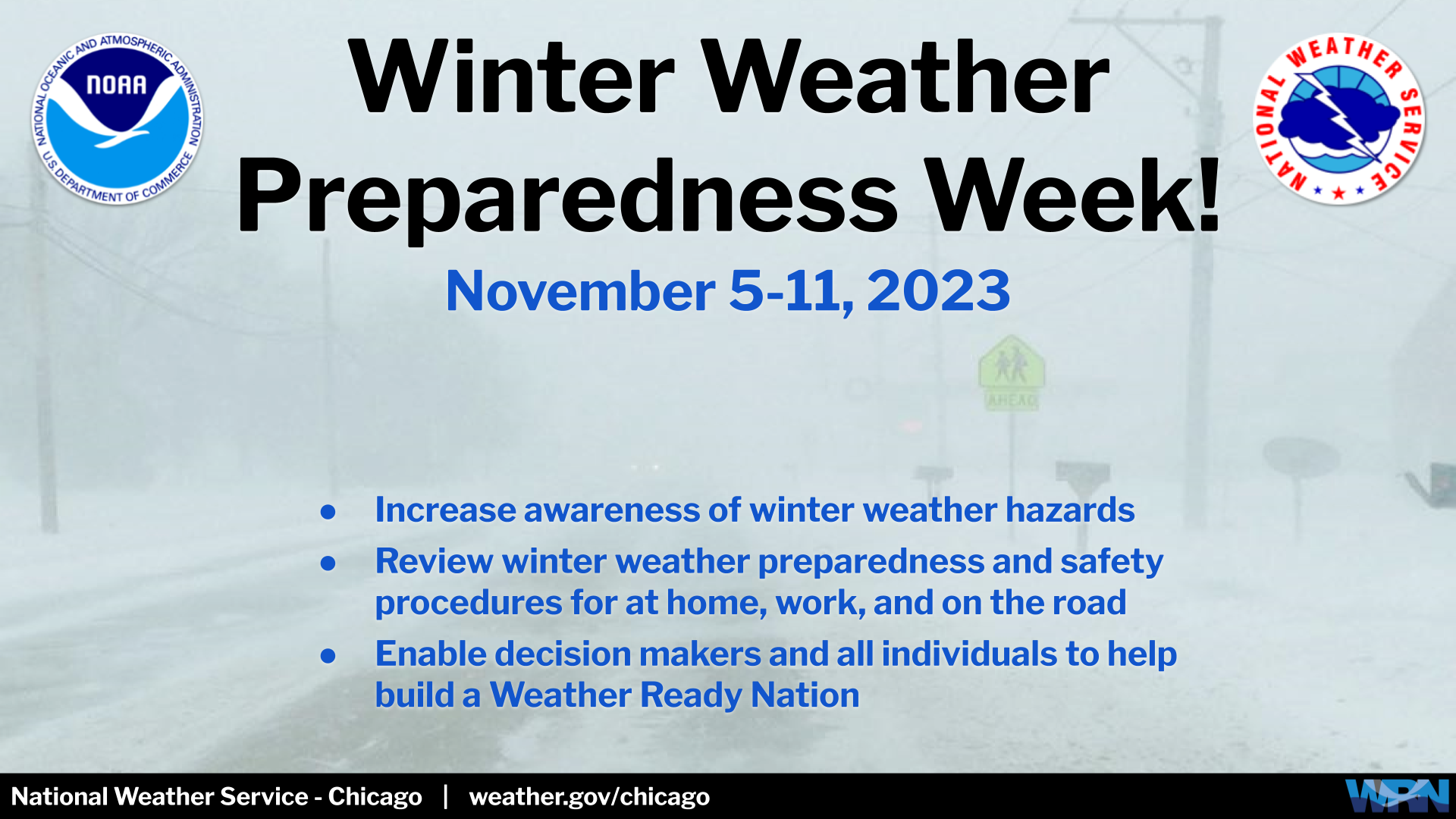 Winter Weather Preparedness Week in Illinois and Indiana