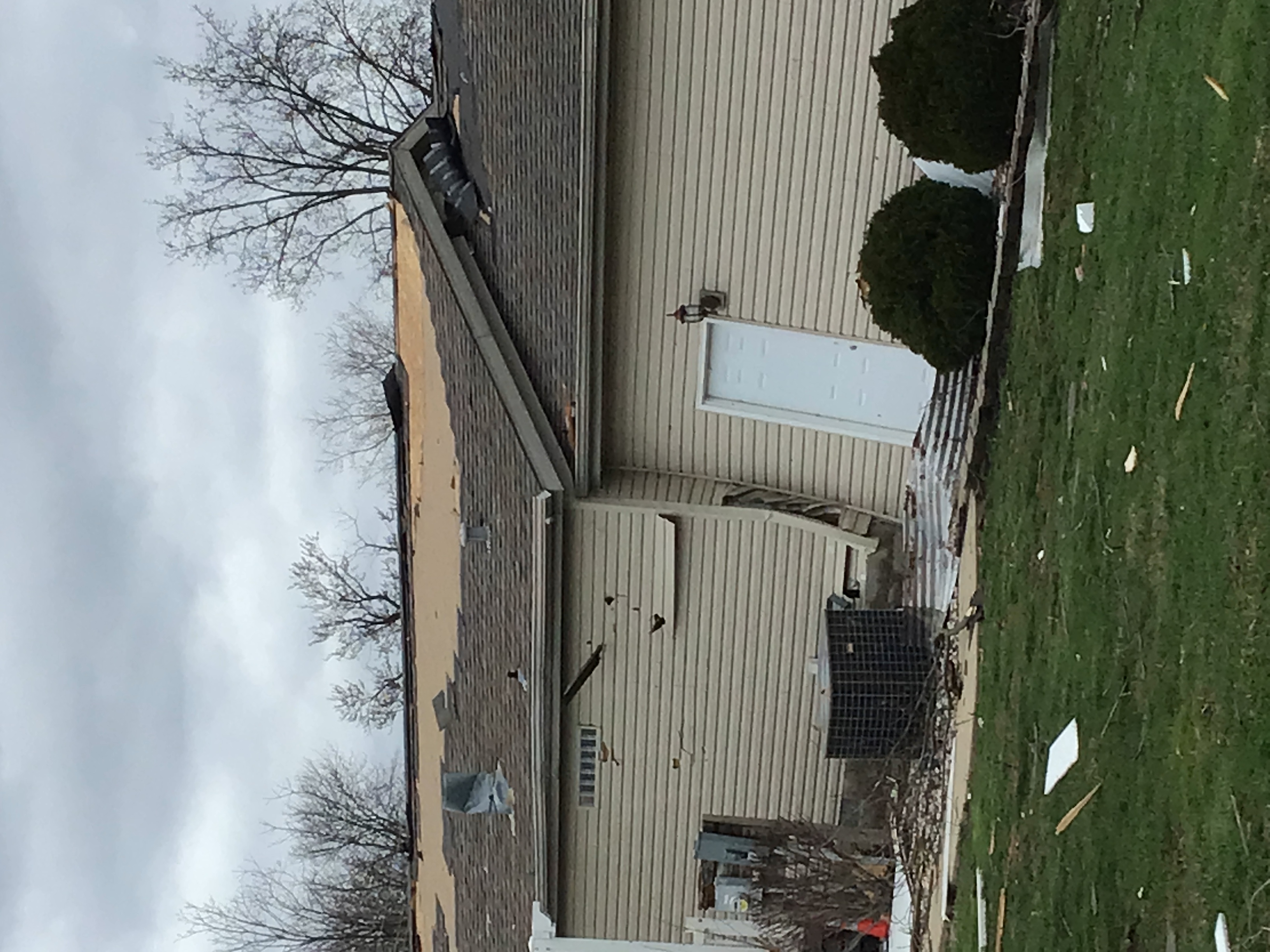 EF1 Damage, whole house shifted off foundation.
