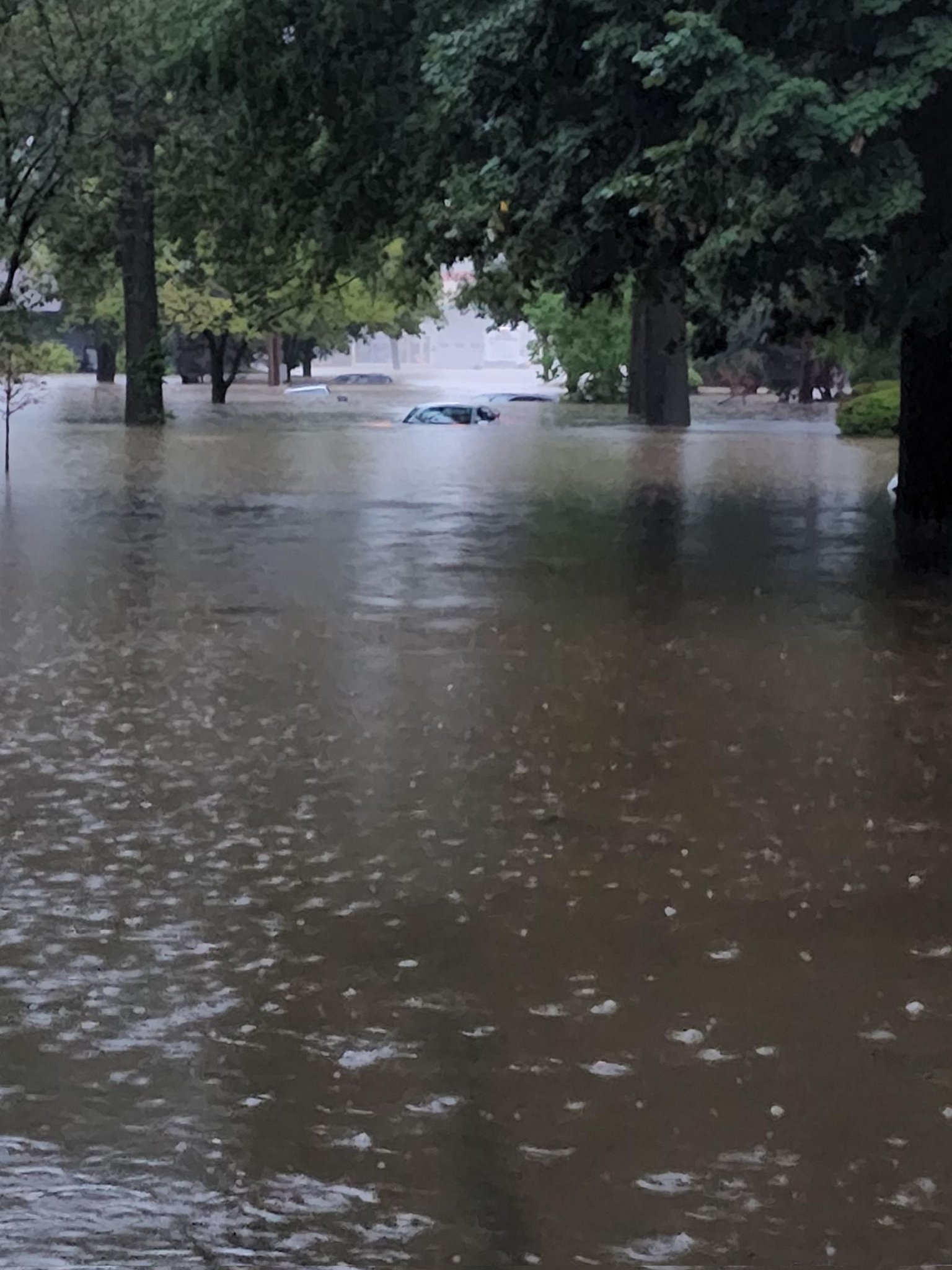 Flooding near Olive Blvd in University City, MO.