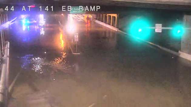 Photo of flooding on Hwy 141 at I-44 from MODOT camera.