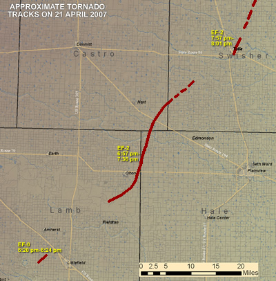 Click to view full-size tornado track map