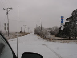 Picture of ice, sleet and snow accumulation from around Lubbock. Click on the image for a larger view.