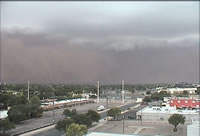 Picture of the Haboob as it approached the Science Spectrum on the southwest side of Lubbock on 18 June 2009. Click on the image for a larger view.