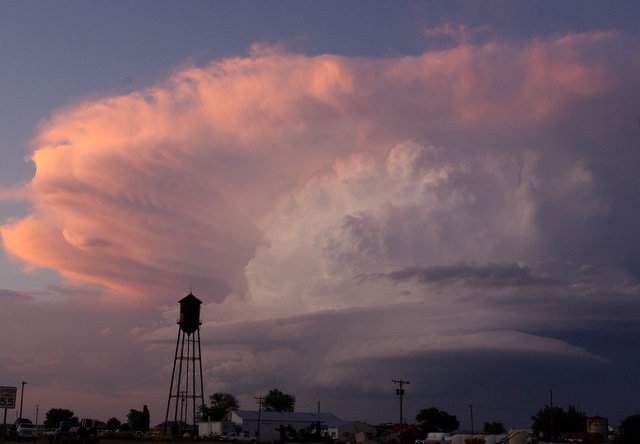 Picture of a thunderstorm east of Silverton, taken from South Plains on the evening of 21 May 2010.  The image is courtesy of Mark Conder.