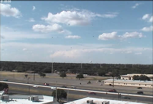 View of storms developing during the afternoon hours on 16 September 2010. The picture is taken from Lubbock looking northwest around 4:30 pm.  Click on the picture for a larger view.